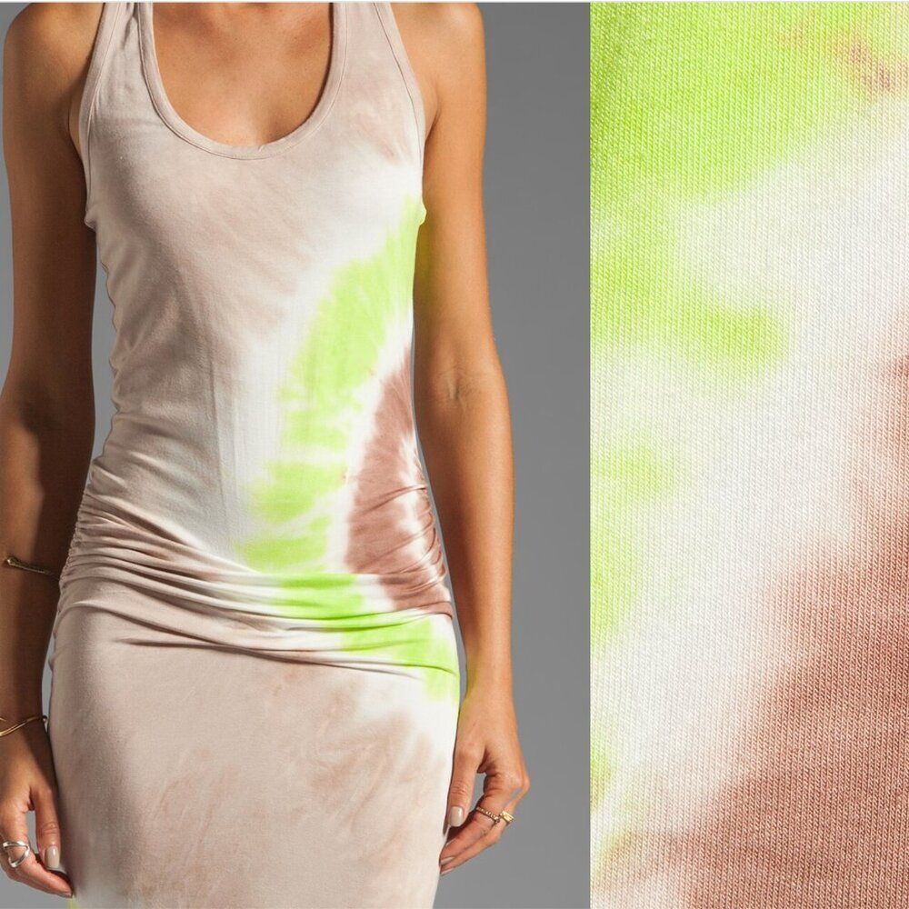 Young Fabulous Broke XS Hamptons Long Maxi Dress Bodycon Tie Dye Ombre Sexy Neon - Picture 13 of 13